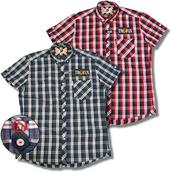 View Item Lambretta Trojan Ltd Edition Skin Button Down Tartan Check S/S Shirt